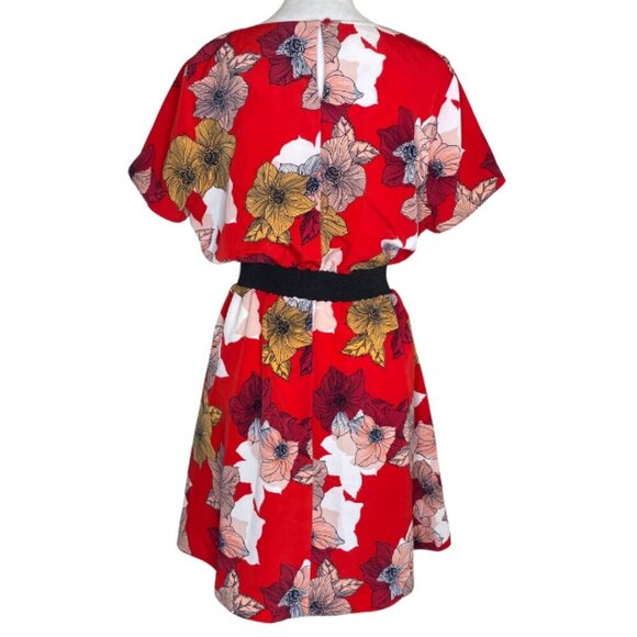 Metaphor Women's Sundazed Floral Thick Elastic Midi Office Work Sz 14 - Picture 2 of 9